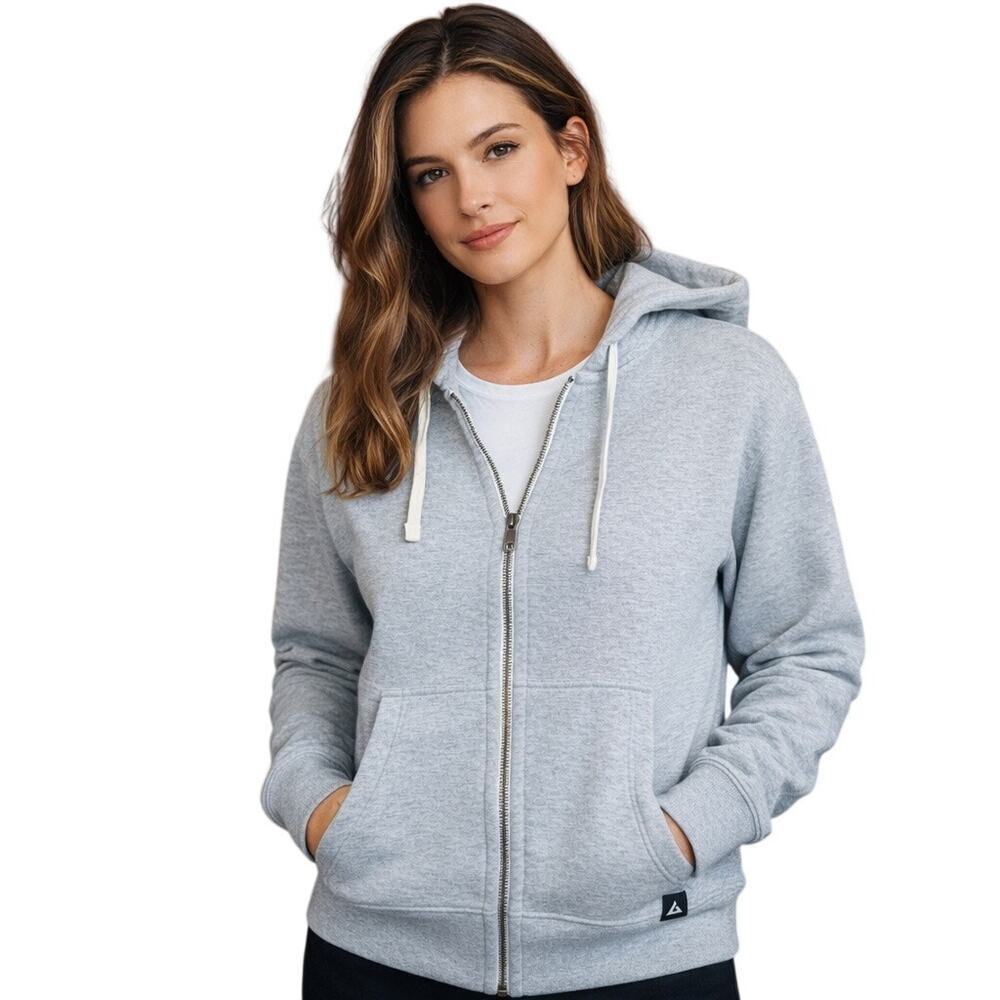 American Giant Hoodie Sweatshirt Midweight Full Zip Heather Grey Size XL